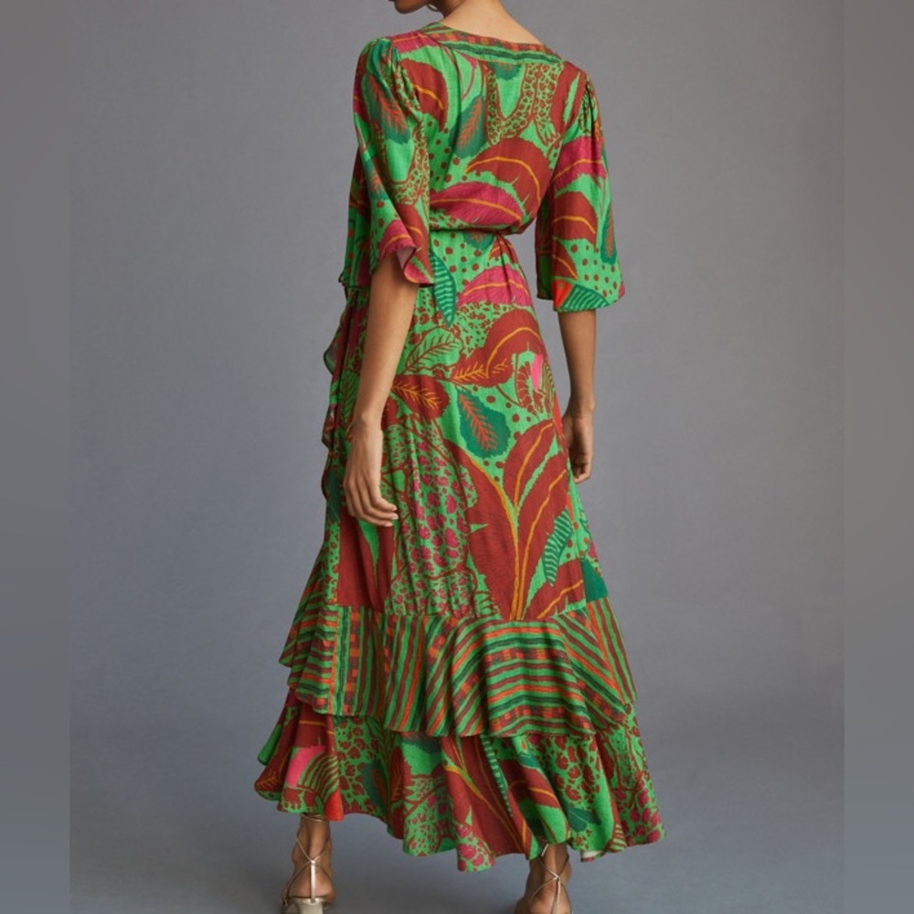 FARM Rio Flutter-Sleeve Wrap Maxi Dress - Picture 3 of 5